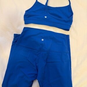 CRZ Yoga Blue Athletic Set - Sports Bra & Leggings